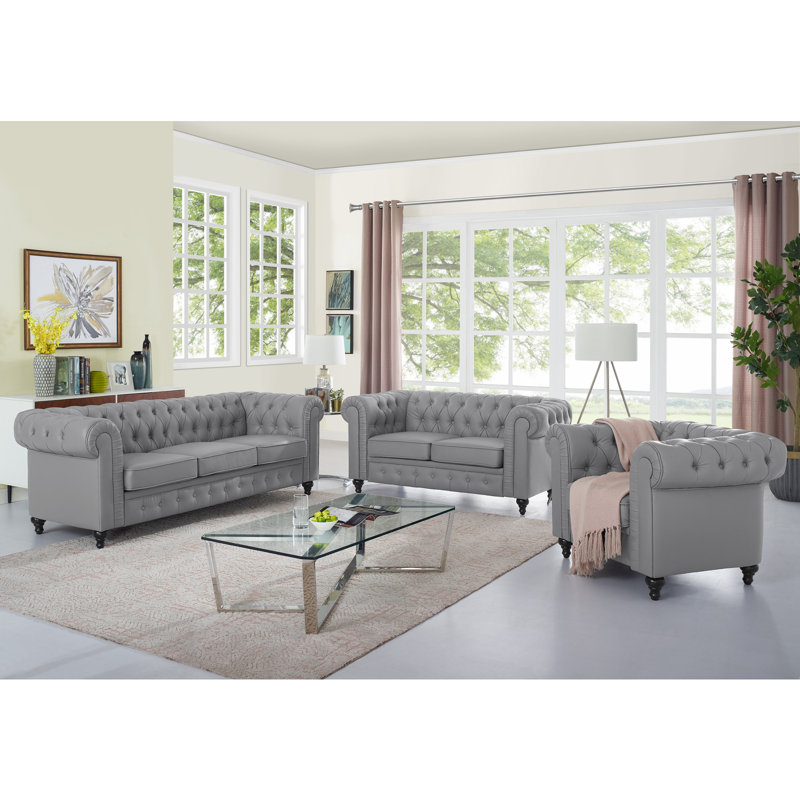 Canora Grey Arlisa 3 Piece Living Room Sectional Sofa Set, Includes